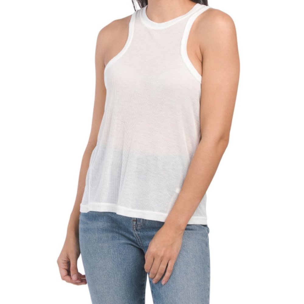 NWT Free People White Varsity Tank - Small